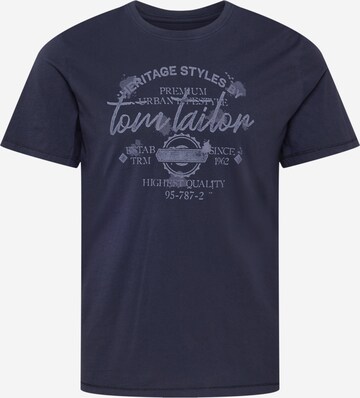 T-Shirt TOM TAILOR en bleu : devant