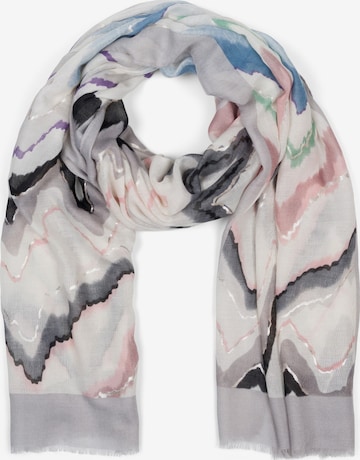 styleBREAKER Schal 'Leichter Schal mit Zick-Zack Muster' in Grau: Vorderseite