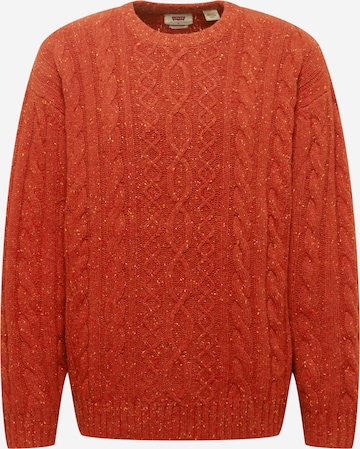 LEVI'S ® Sweater 'Stay Loose Cable Crew' in Red: front