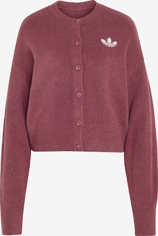 ADIDAS ORIGINALS - Casaco de malha 'Essentials' em vermelho: frente
