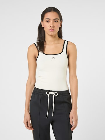 FILA - Top 'MAIANO slim logo rib tank top' en blanco