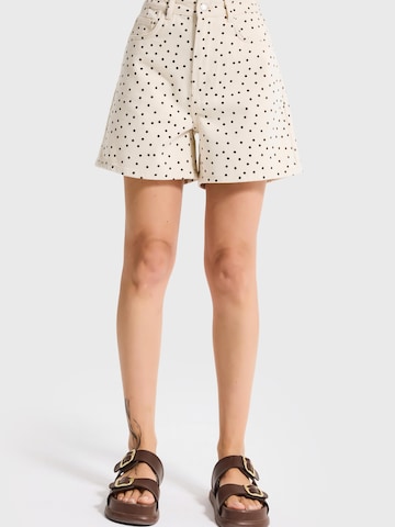IT'S BASIC Regular Jeans 'POLKA MINI DENIM SHORT' in Beige