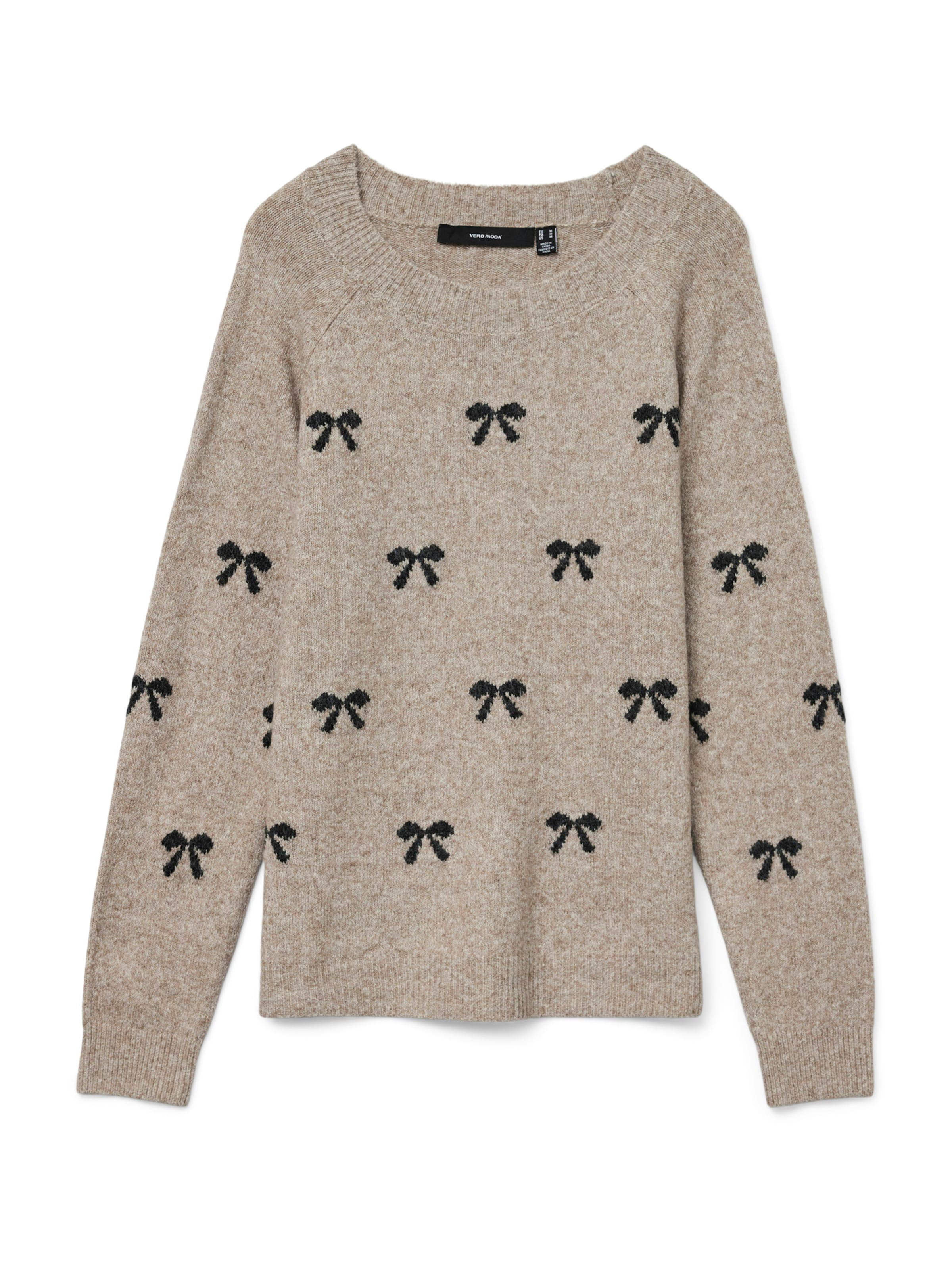 VERO MODA Пуловер 'VMDoffy' в сиво: отпред