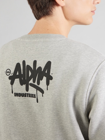 Bluză de molton de la ALPHA INDUSTRIES pe gri