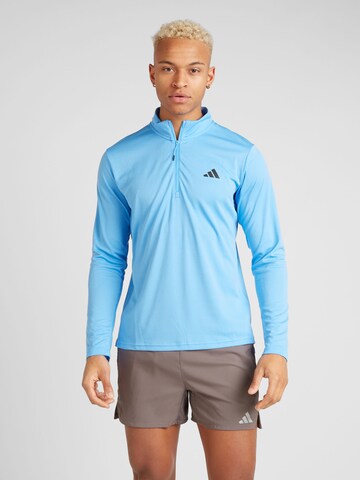 ADIDAS PERFORMANCE - Camisa funcionais 'Essentials' em azul: frente