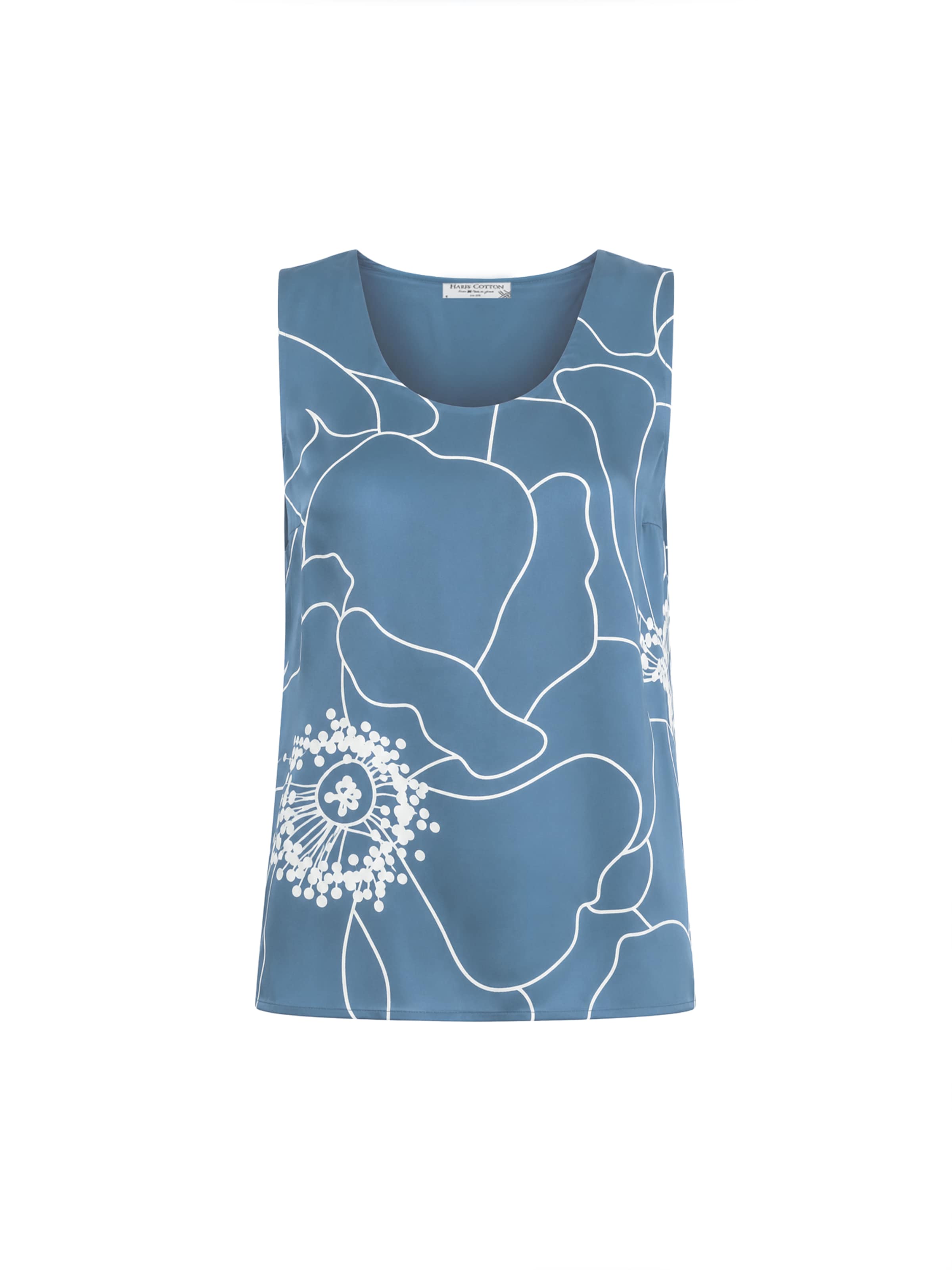 Haris Cotton Top in Blauw: voorkant