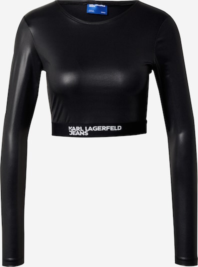 Tricou KARL LAGERFELD JEANS pe negru / alb, Vizualizare produs