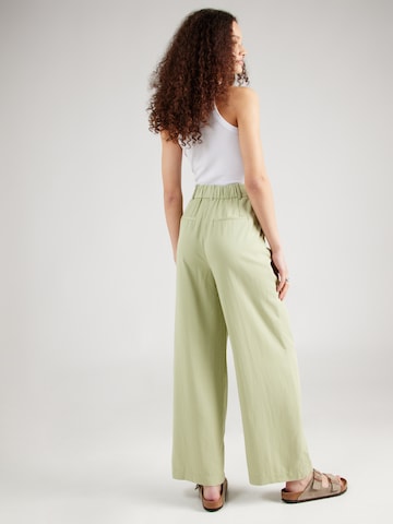 VILA Wide leg Pleat-Front Pants 'WINNIE' in Green