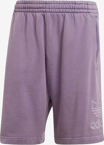 Loosefit Pantalon 'Adicolor Outline Trefoil' ADIDAS ORIGINALS en violet : devant