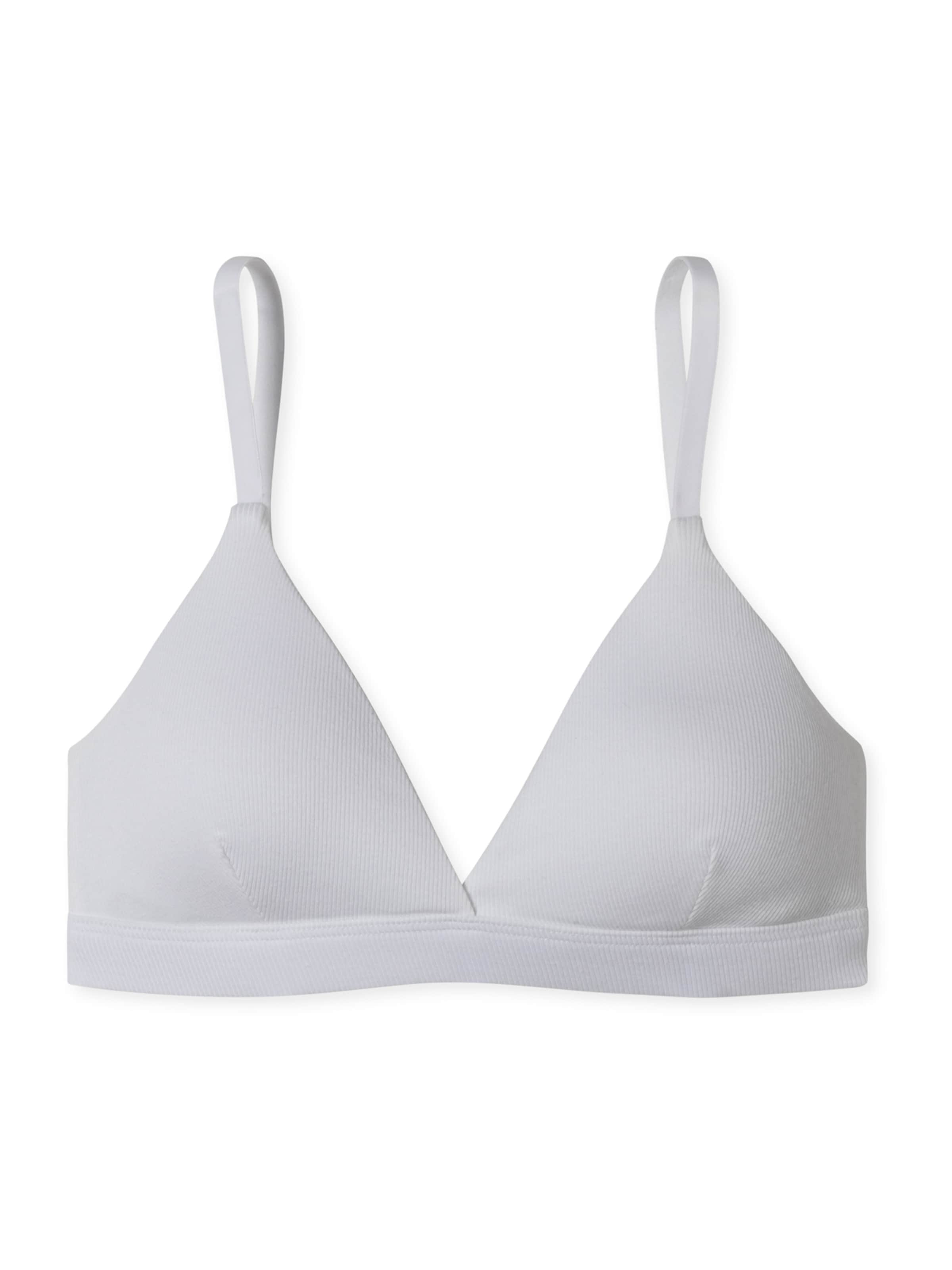 Triangle Soutien-gorge ' Pure Rib ' SCHIESSER en blanc : devant