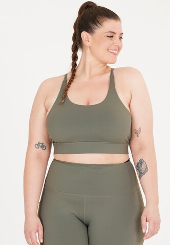 Q by Endurance Medium Support Sports bra 'Thalia' in Grey: front