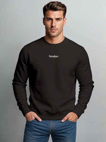 Neverless Sweatshirt 'Orchideen' in Black