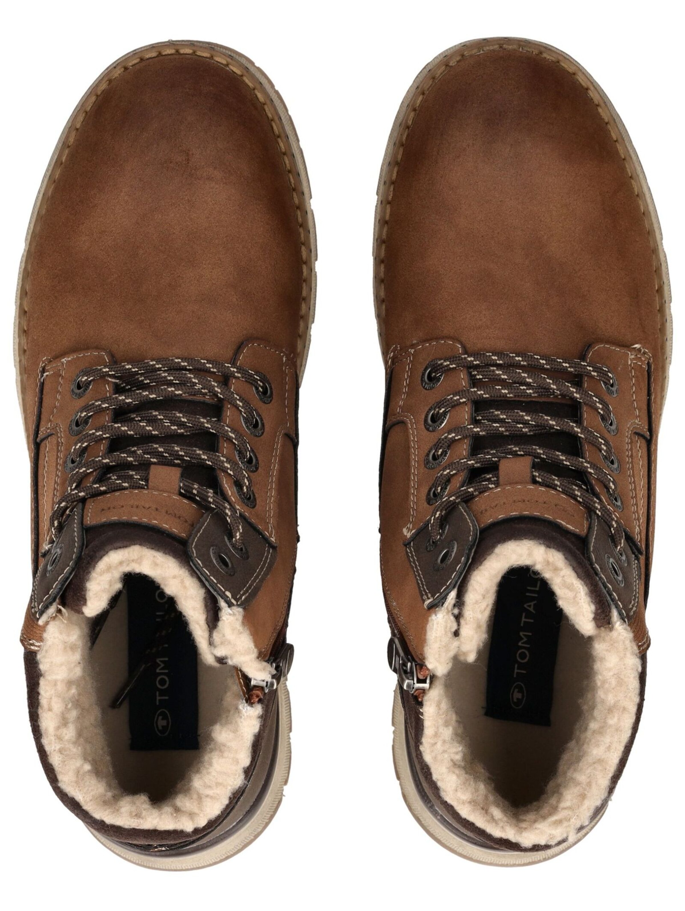 TOM TAILOR Schnürboots in Braun