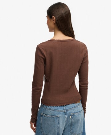 Superdry & Co Gebreid vest 'Athletic Essential' in Bruin