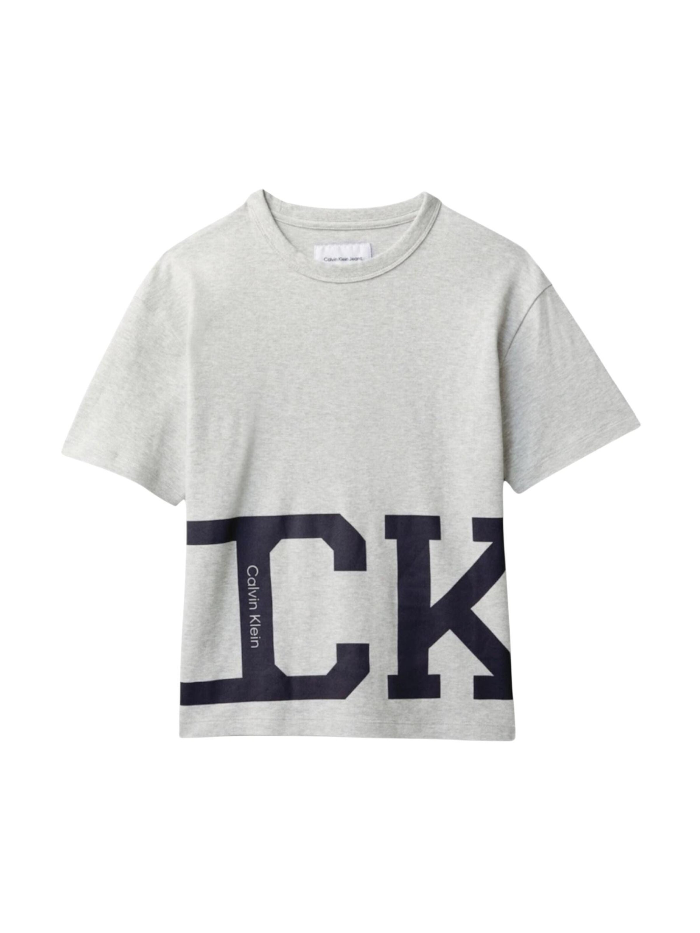 Calvin Klein Kids Shirt 'VARSITY SS T-SHIRT'‌ in Grau: Vorderseite