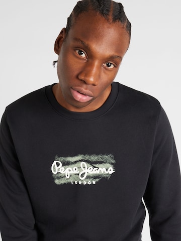 Pepe JeansSweater majica 'Robinson' - crna boja