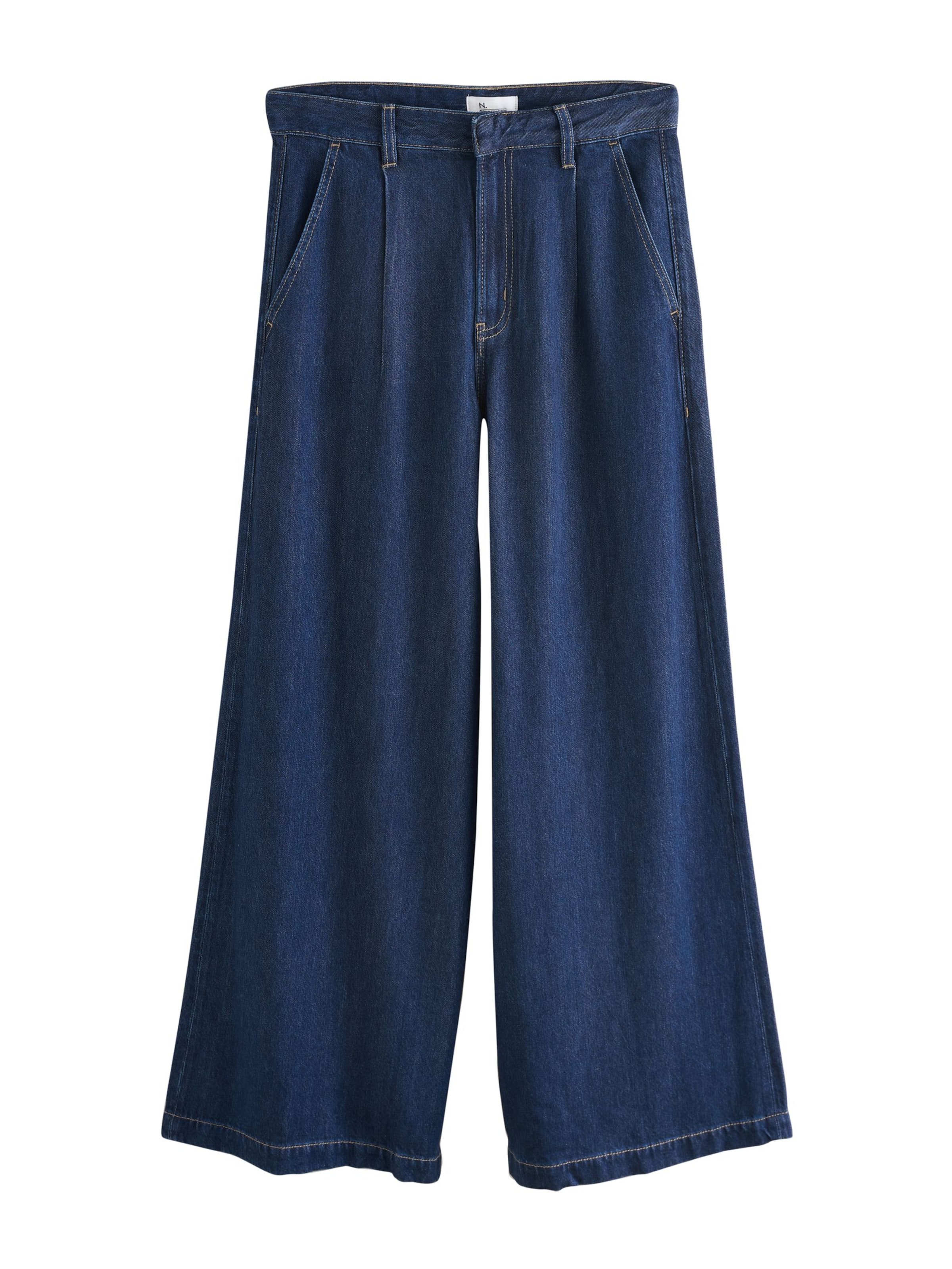 mėlyna Next Plačios klešnės Džinsai su kantu: priekis