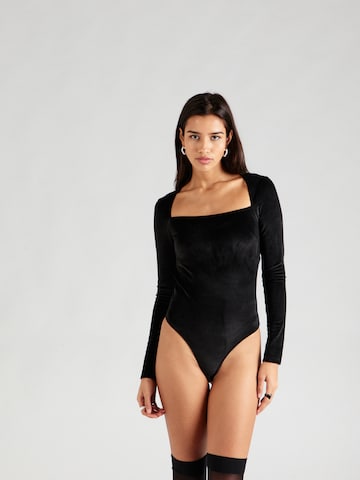 Underprotection Shirt Bodysuit in Black: front