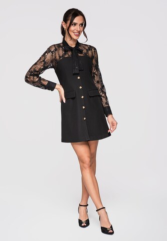 Ombre Kleid in Schwarz: Vorderseite