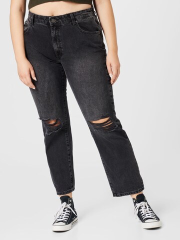 ONLY Carmakoma Regular Jeans 'Robyn' i svart: framsida