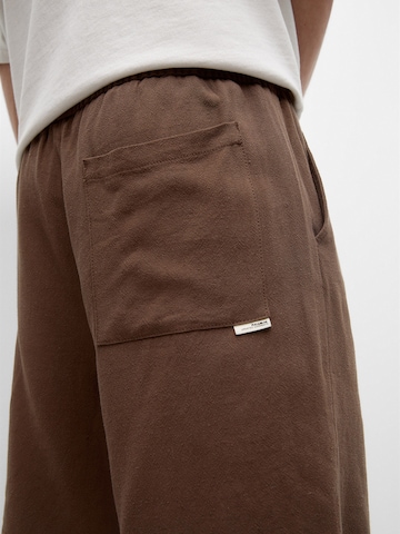 Loosefit Pantaloni de la Pull&Bear pe maro