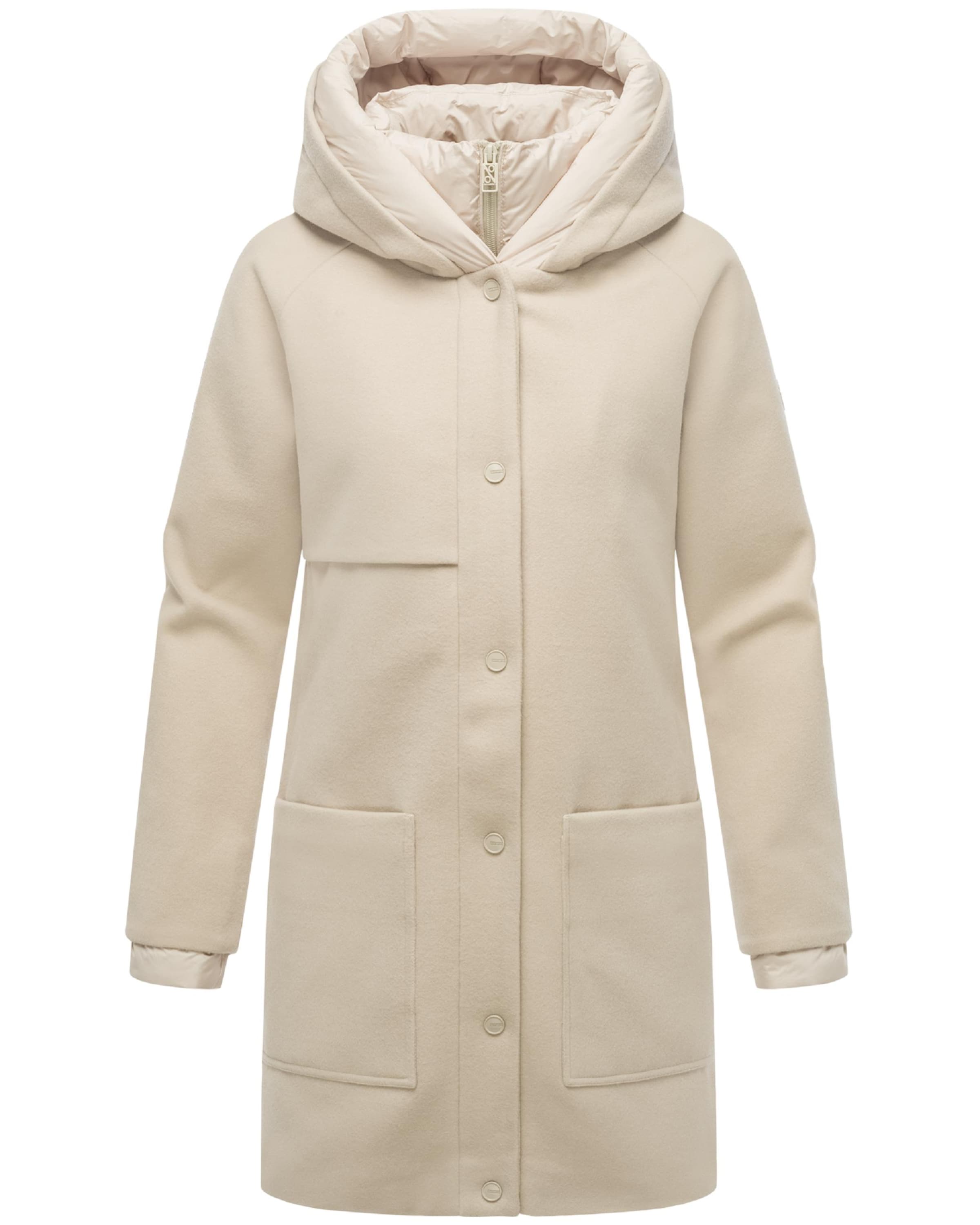 Manteau d’hiver 'Flauschwunder 14' NAVAHOO en beige : devant