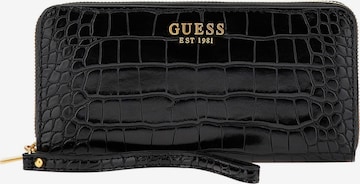 GUESS Wallet 'Laurel' in Black: front