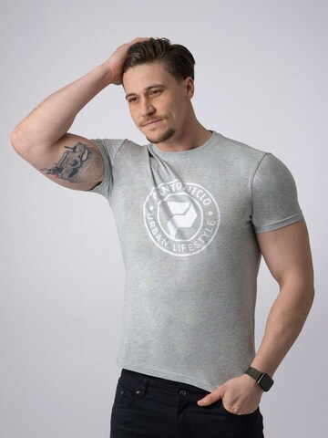 PANTONECLO Shirt 'Pantoneclo Men’s Crew Neck Short Sleeve T-Shirt' in Grey