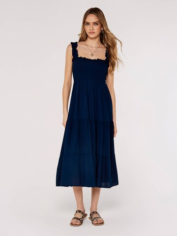 Apricot Sommerkleid in Blau