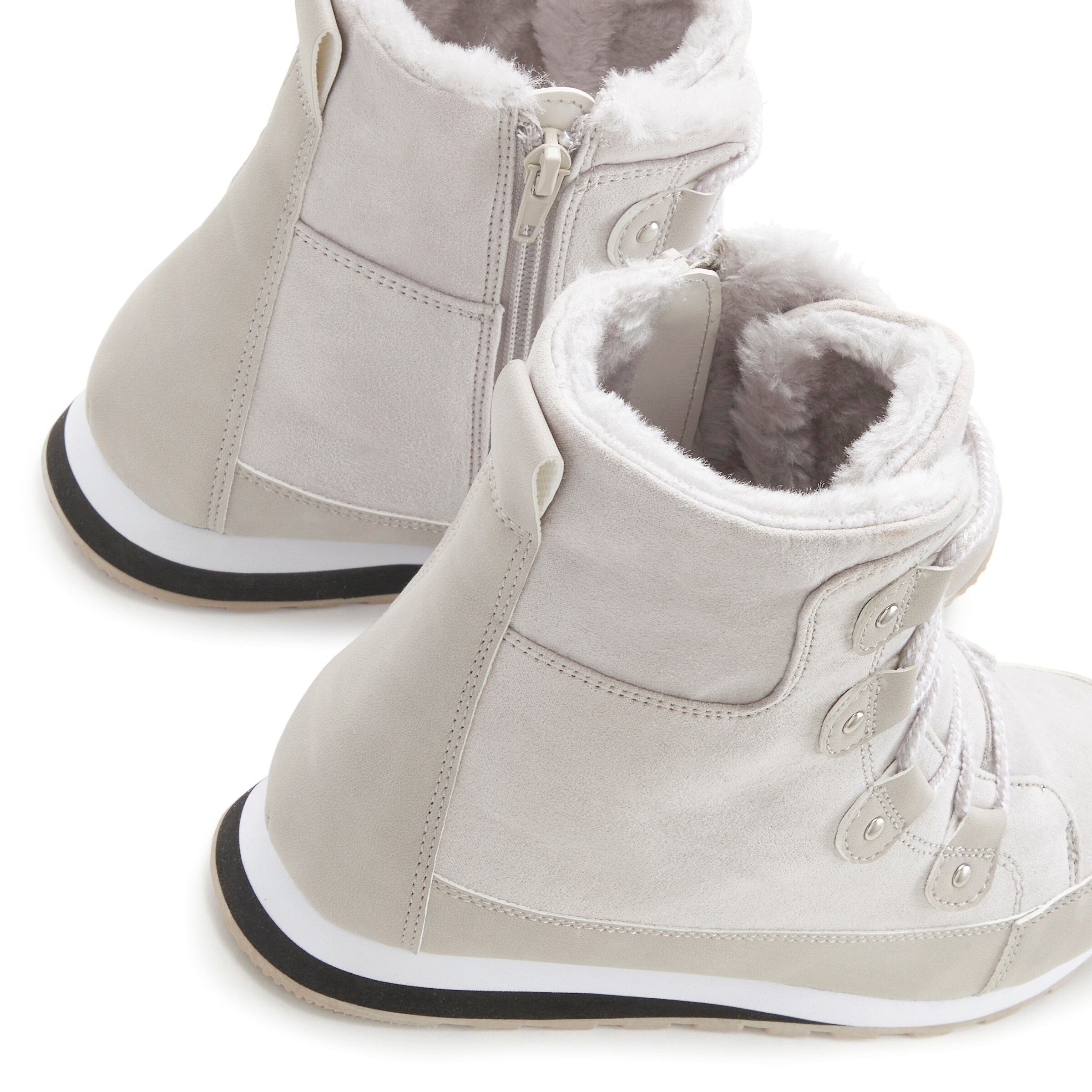 VIVANCE Lace-Up Boots in Grey