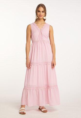 Robe IZIA en rose : devant