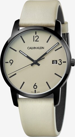 Calvin Klein Analoog horloge in Beige: voorkant