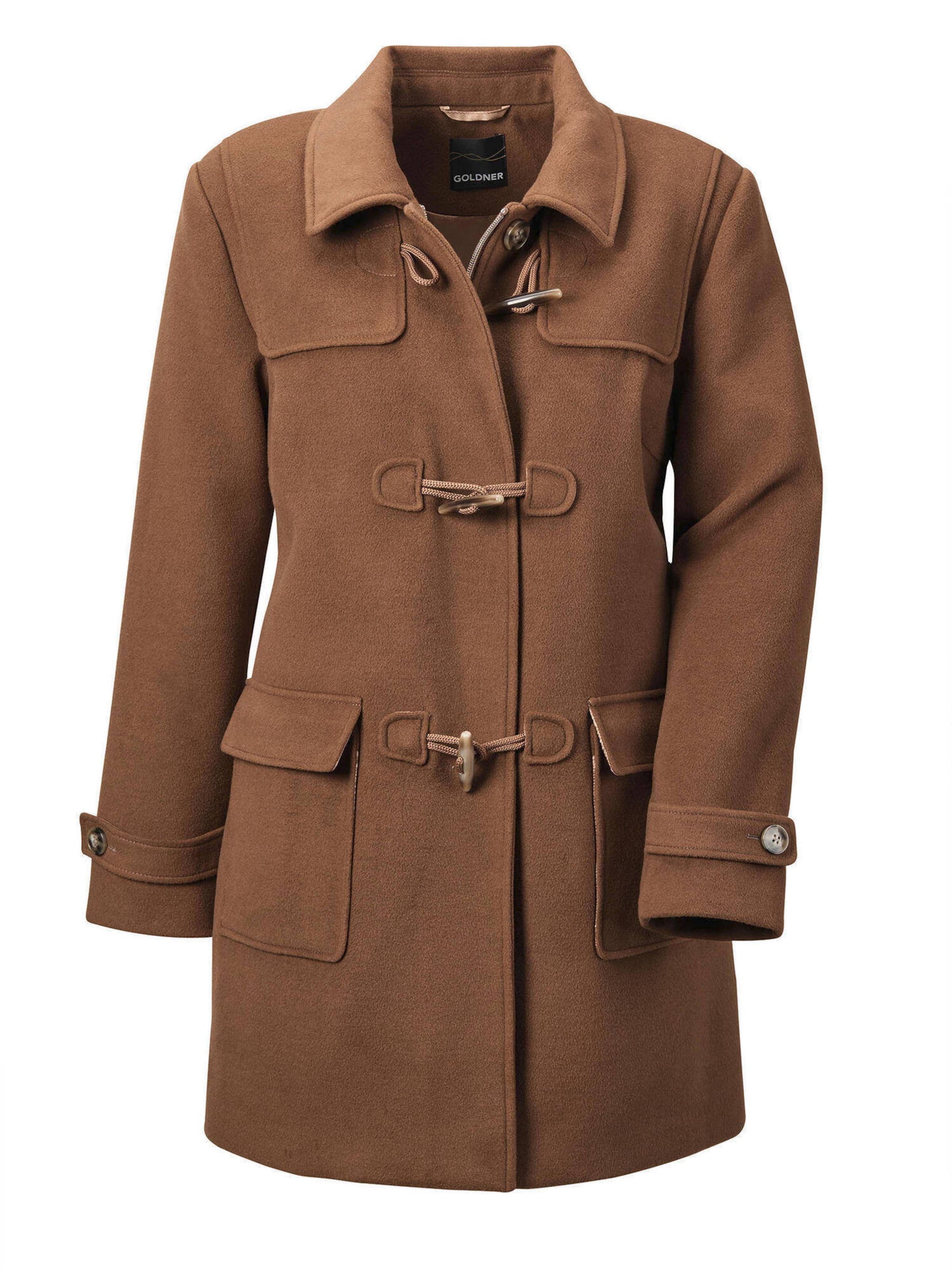 Manteau mi-saison Goldner en marron : devant