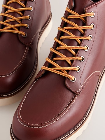 Next Lace-Up Boots in Red