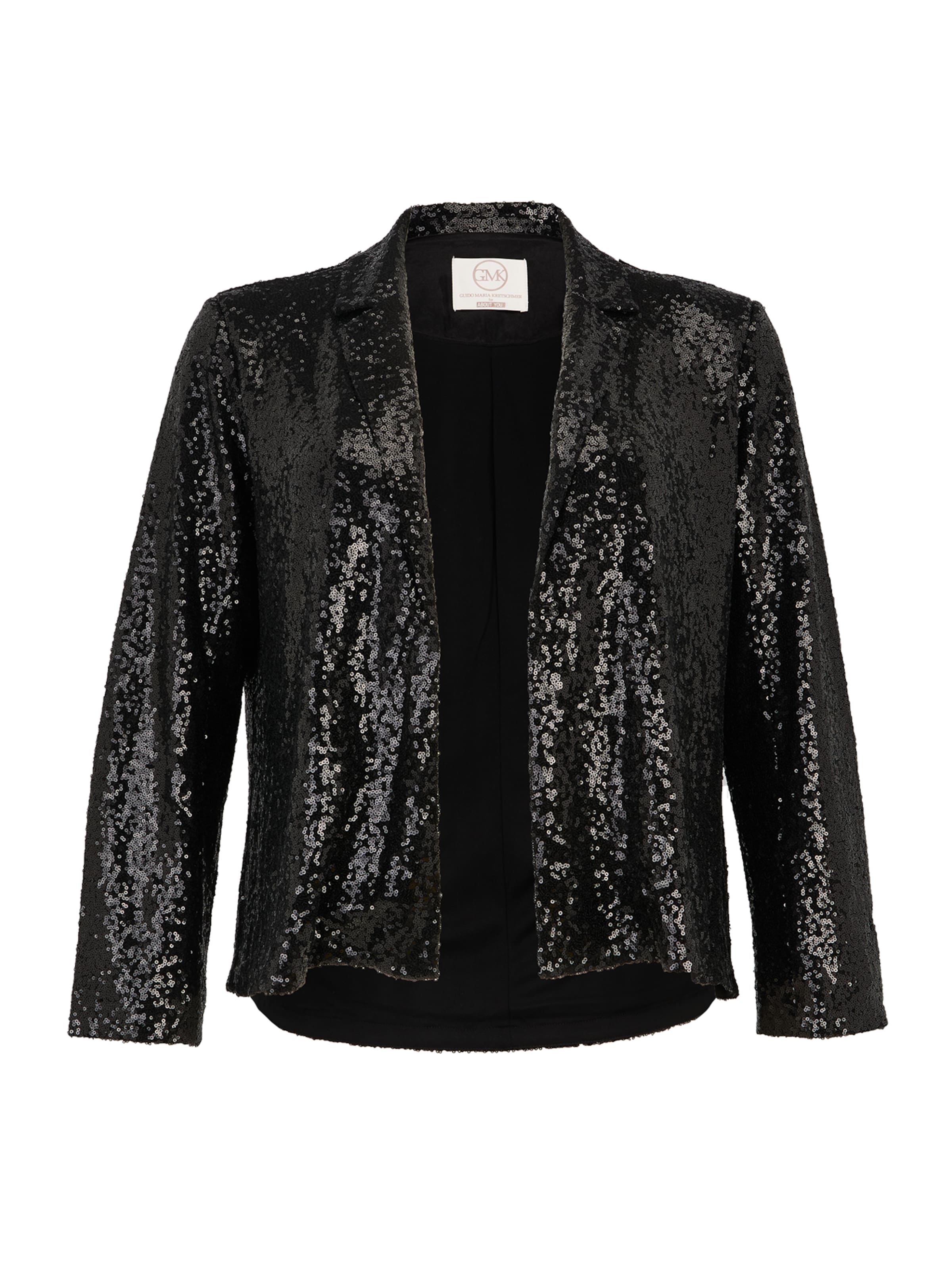 Guido Maria Kretschmer Curvy Блейзър 'Daphne' в черно: отпред