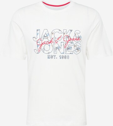 JACK & JONES T-shirt 'CHILL' i vit: framsida