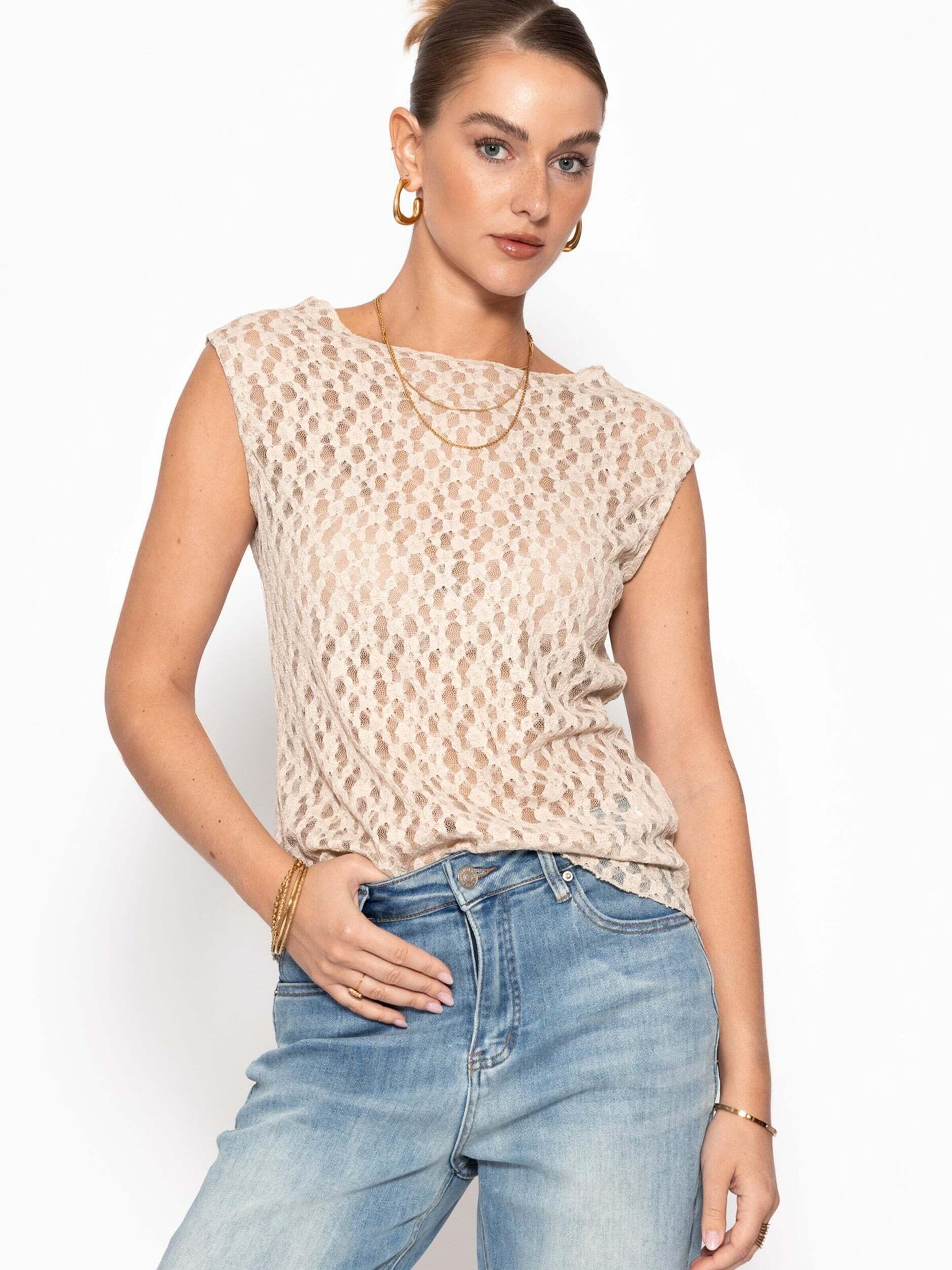SASSYCLASSY Top‌‌‌‌‌‌‌ in Beige: Vorderseite