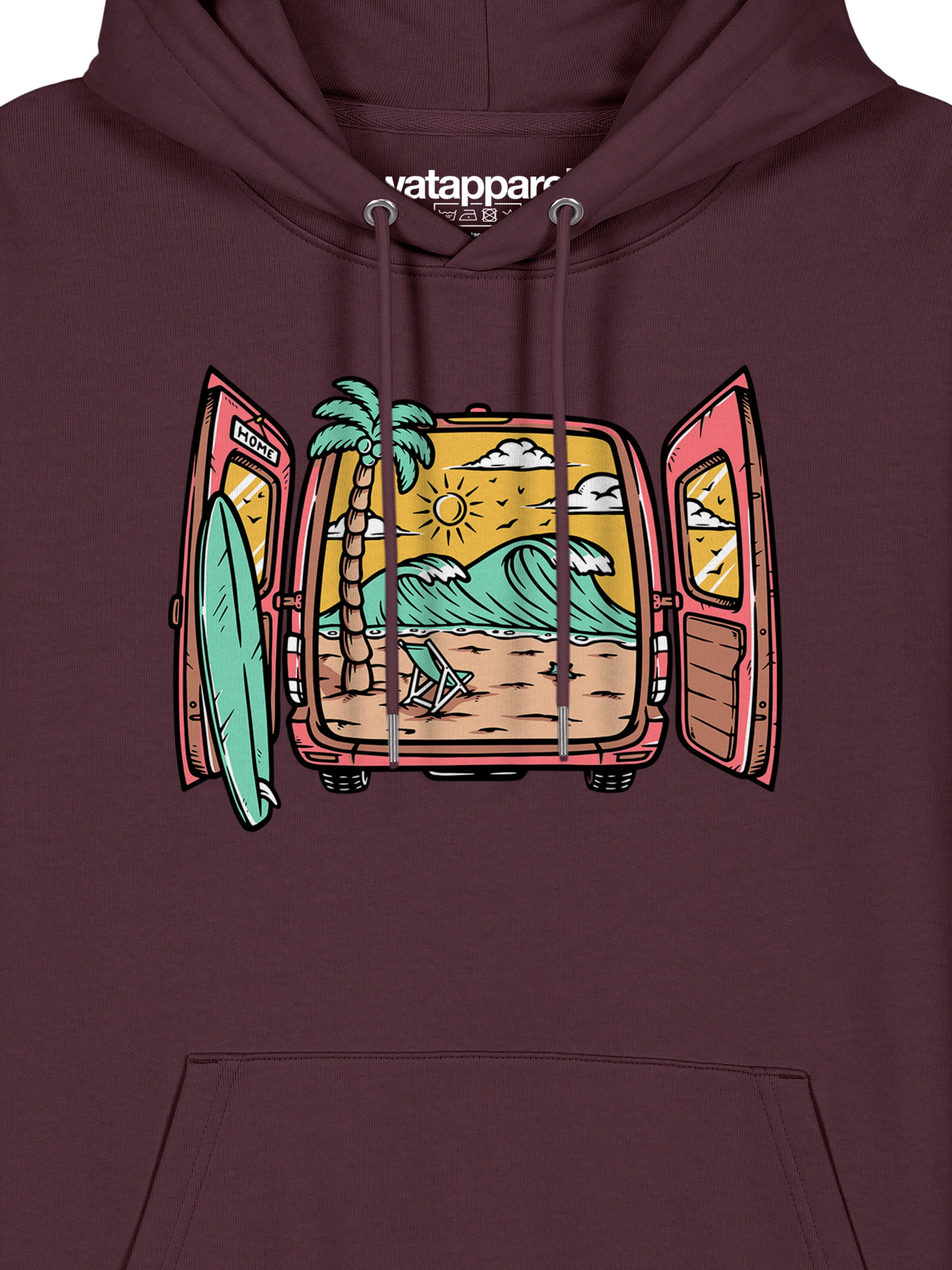 Watapparel Sweatshirt 'Surf And Beach' in Red