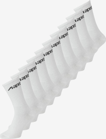 aprel Socks in White: front