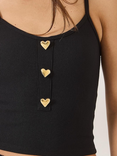 Bianco Lucci Top in de kleur Zwart, Productweergave