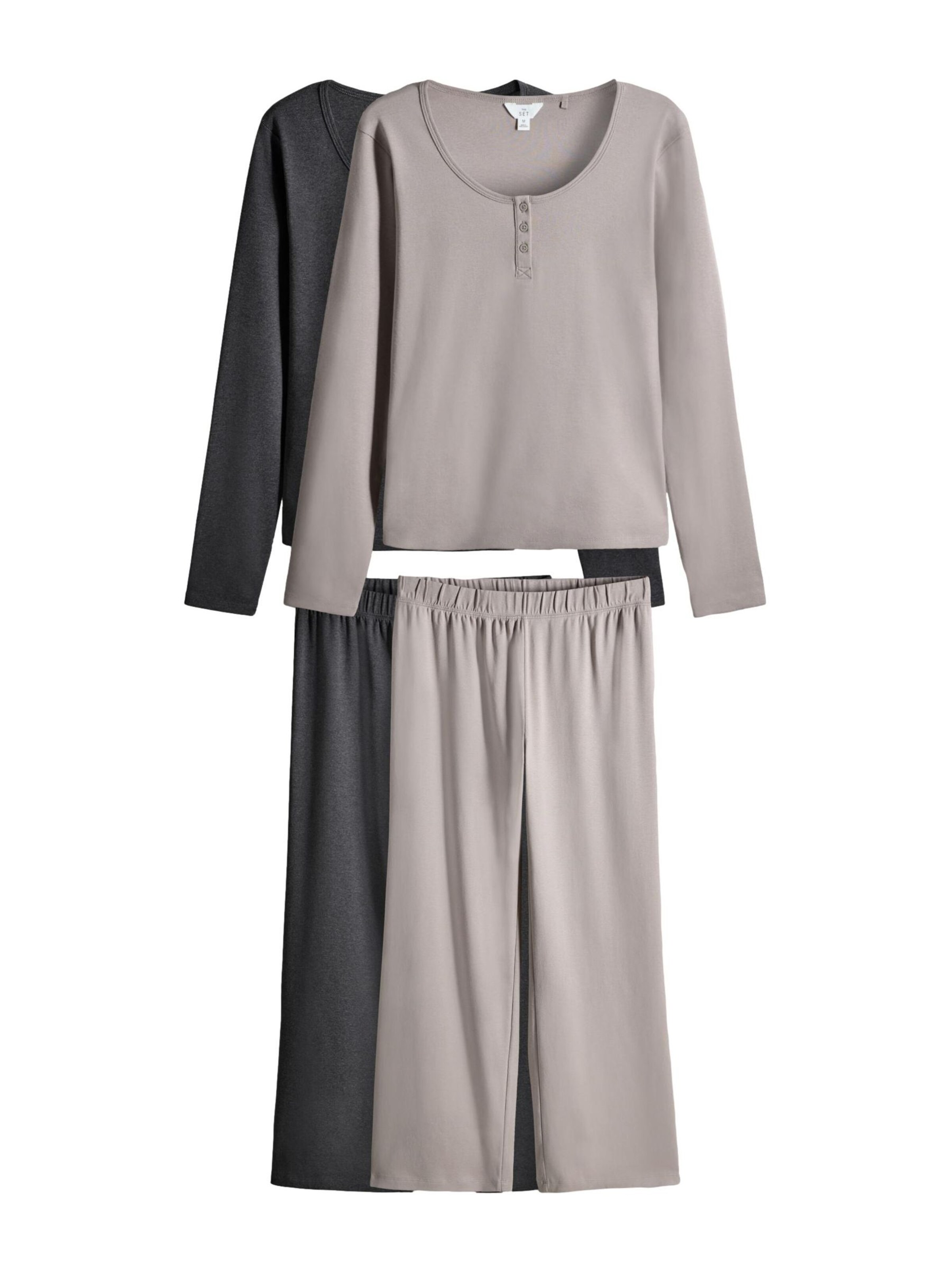 The Set Pyžamo - Sivá: predná strana