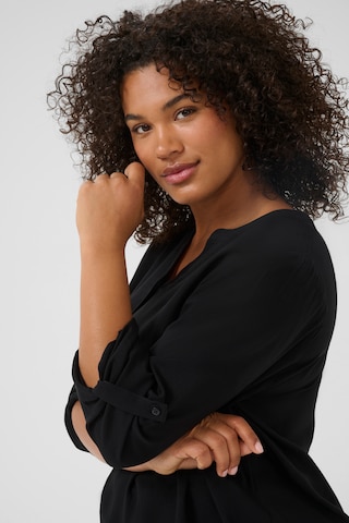 KAFFE CURVE Bluse 'Sida' in Schwarz