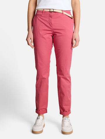 TOM TAILOR Slimfit Chino hlače | roza barva: sprednja stran