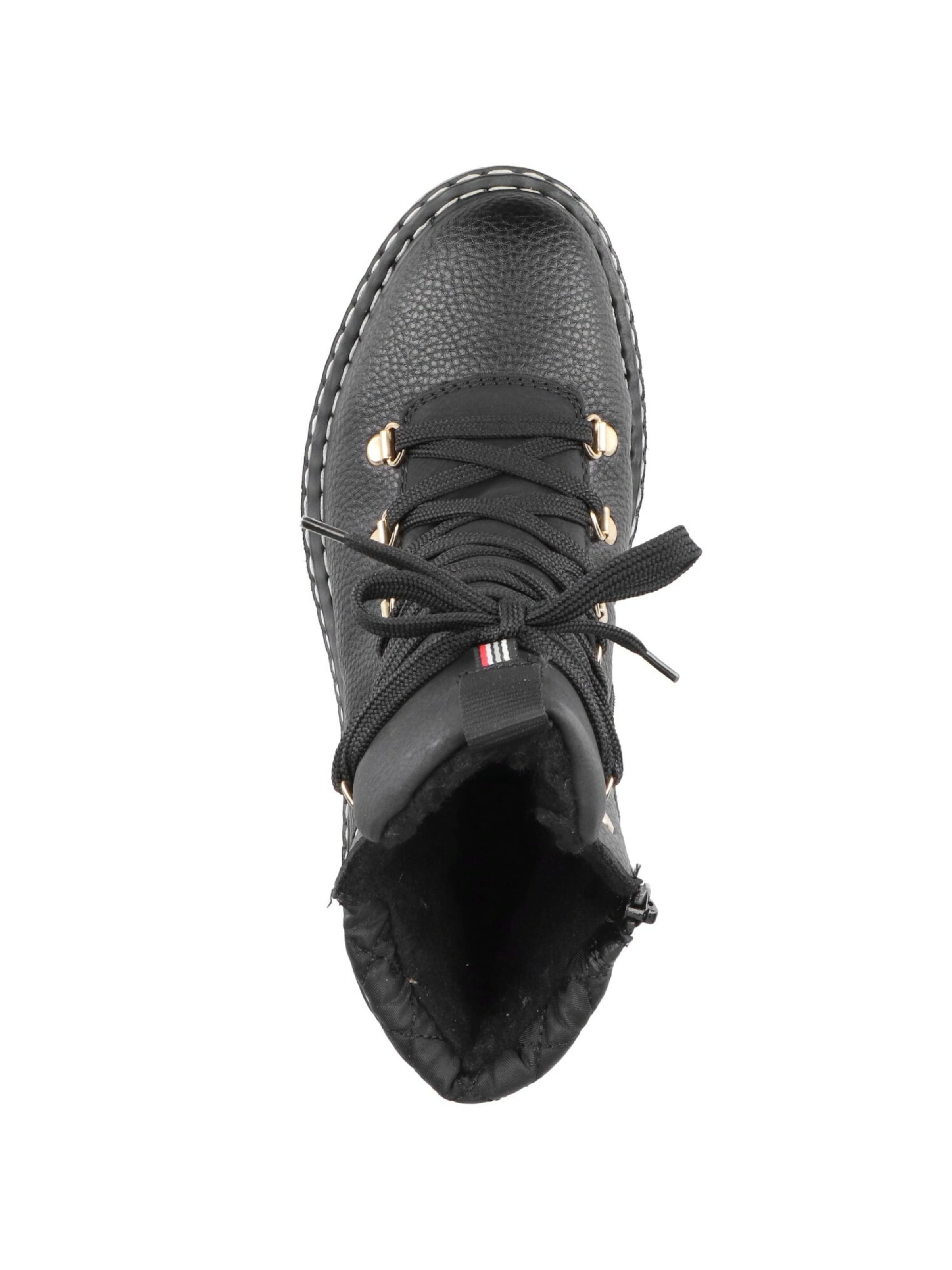 Rieker Lace-up bootie in Black
