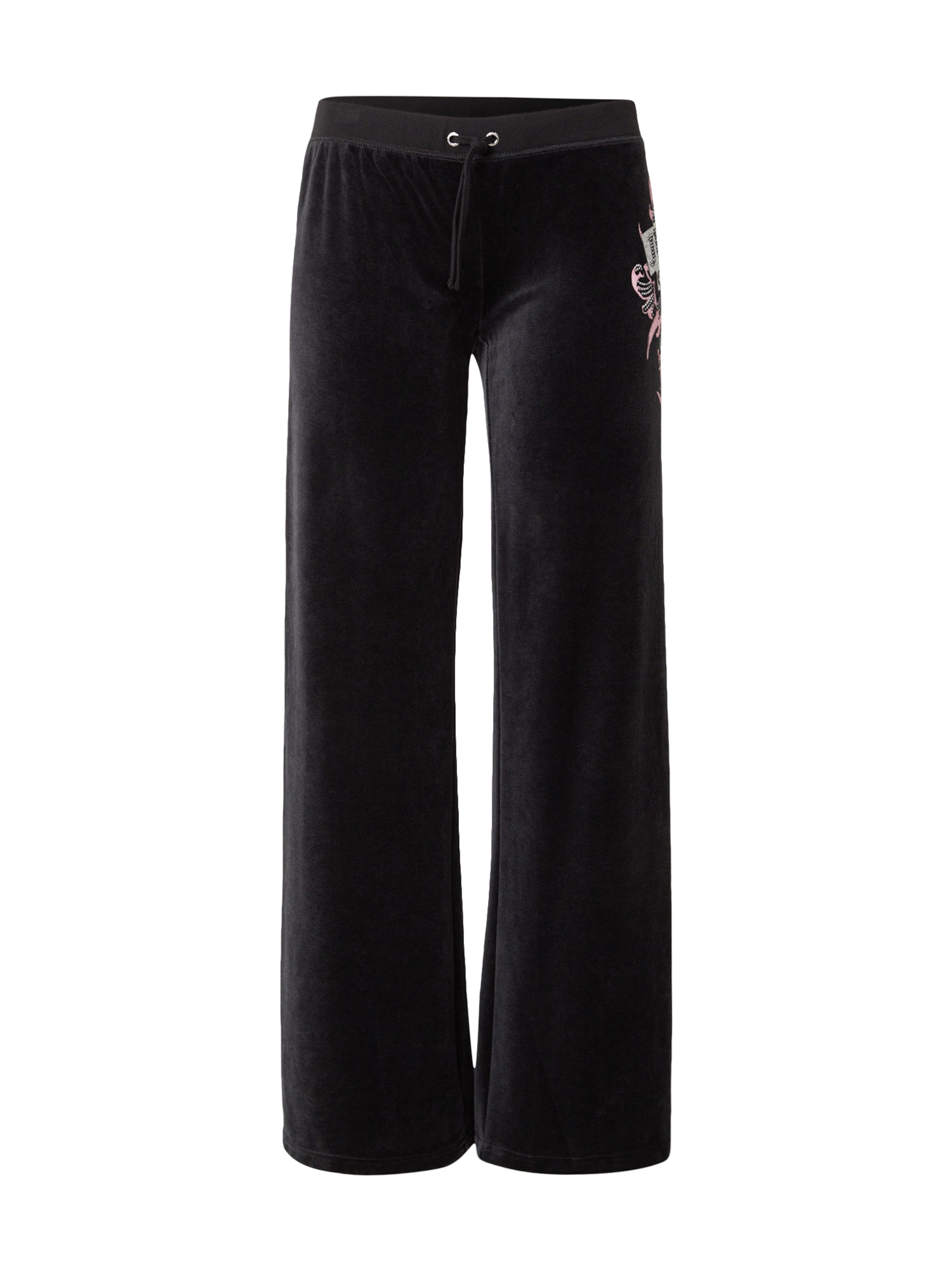 Juicy Couture - Regular Calças &#x27;WRAP YOU UP&#x27; em preto: frente