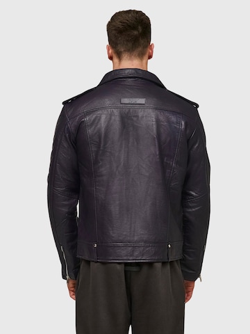 THE ODDS Overgangsjakke 'Mulberry Purple Matte Leather Jacket Men/ LMTD Edition' i sort: forside