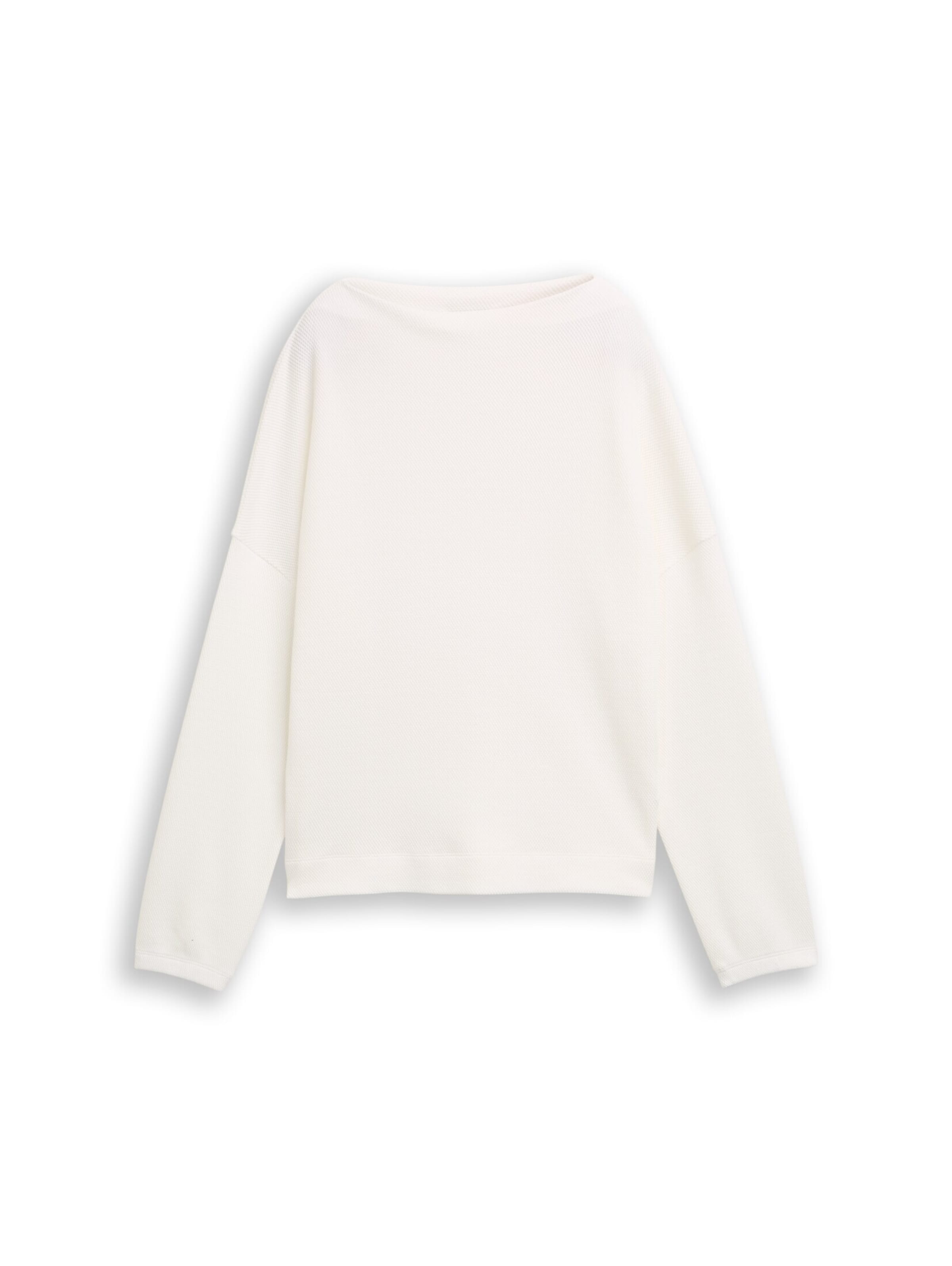 TOM TAILOR Sweatshirt in White: front