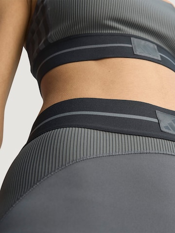 ADIDAS PERFORMANCE - Skinny Pantalón deportivo 'Hyperglam' en gris