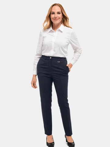 Coupe slim Pantalon 'Anna' Goldner en bleu