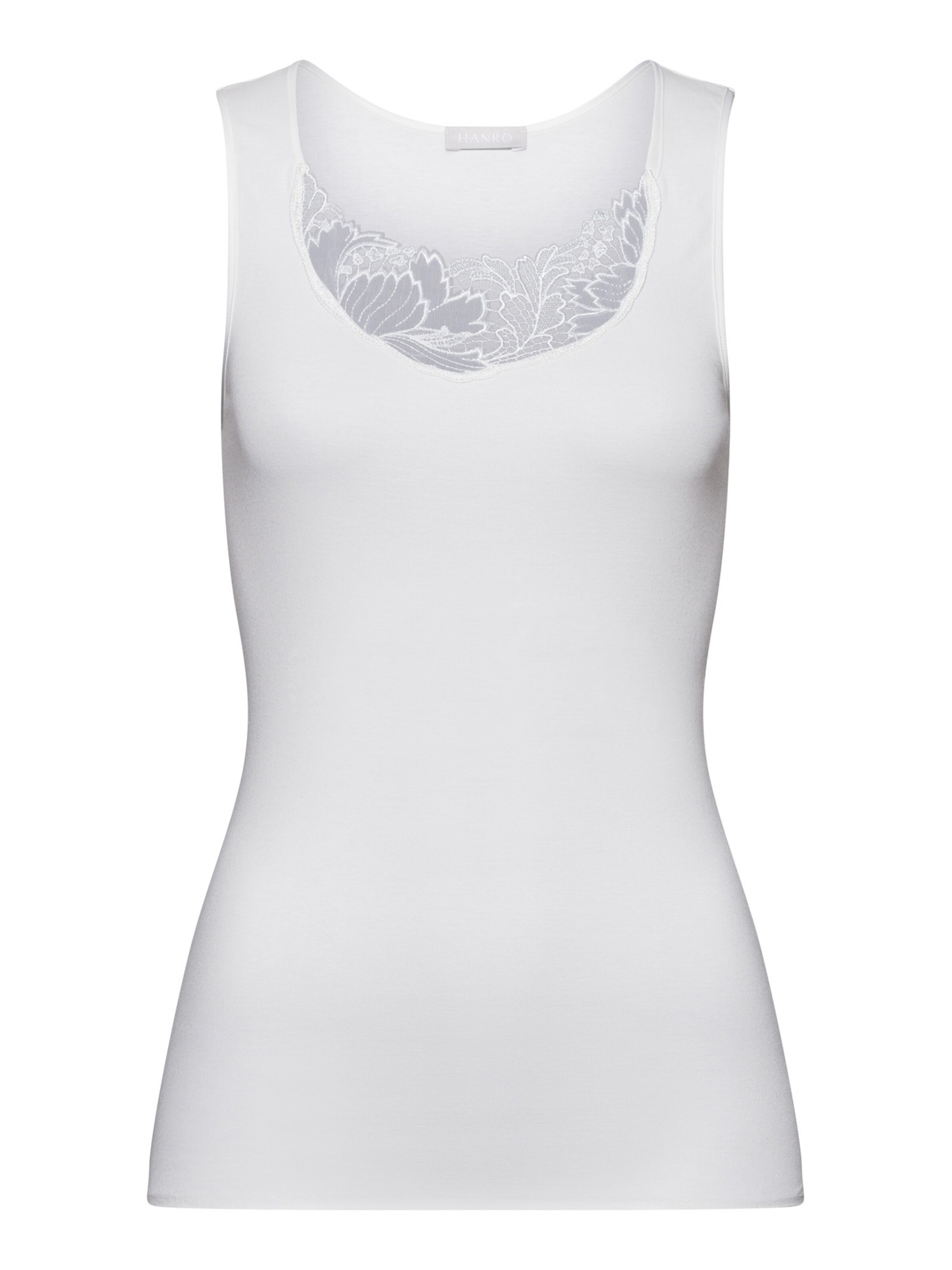 Hanro - Top ' Anne ' em branco: frente